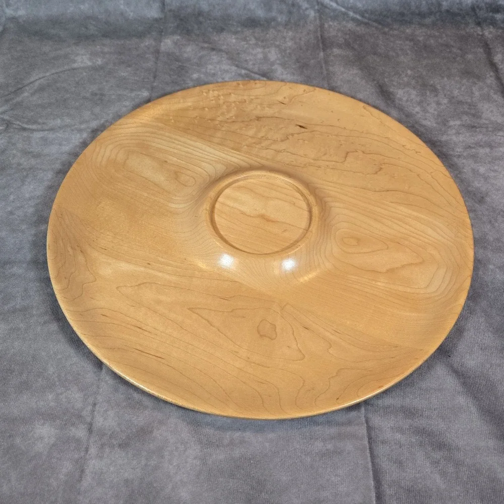 Wooden Chip And Dip Platter Bowl Set Blonde Wood‎ Party Snacks